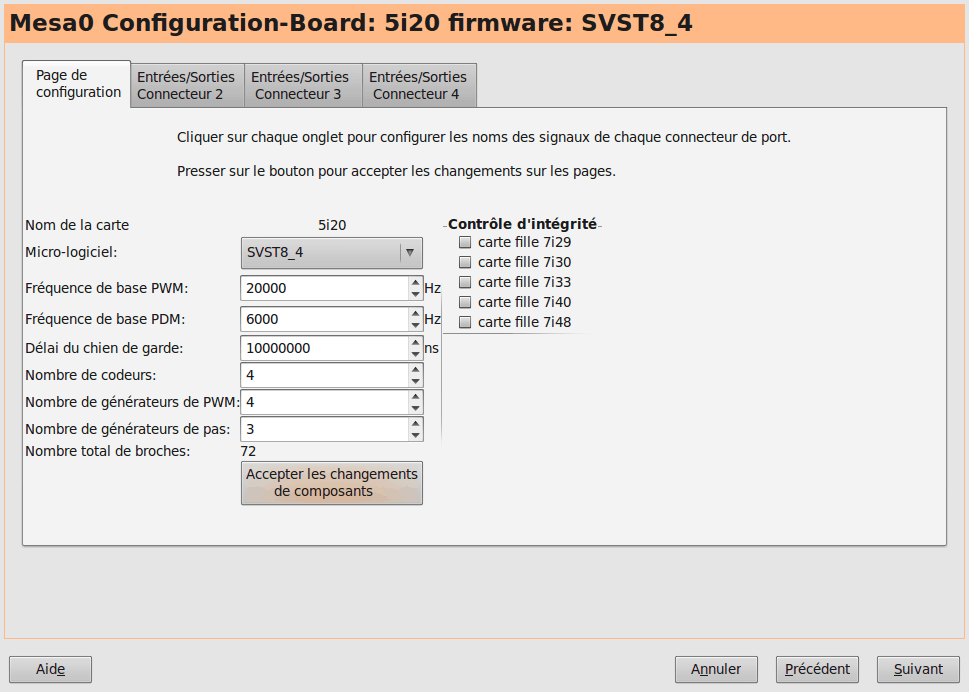 Configuration Mesa