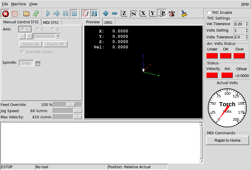 PyVCP with Axis