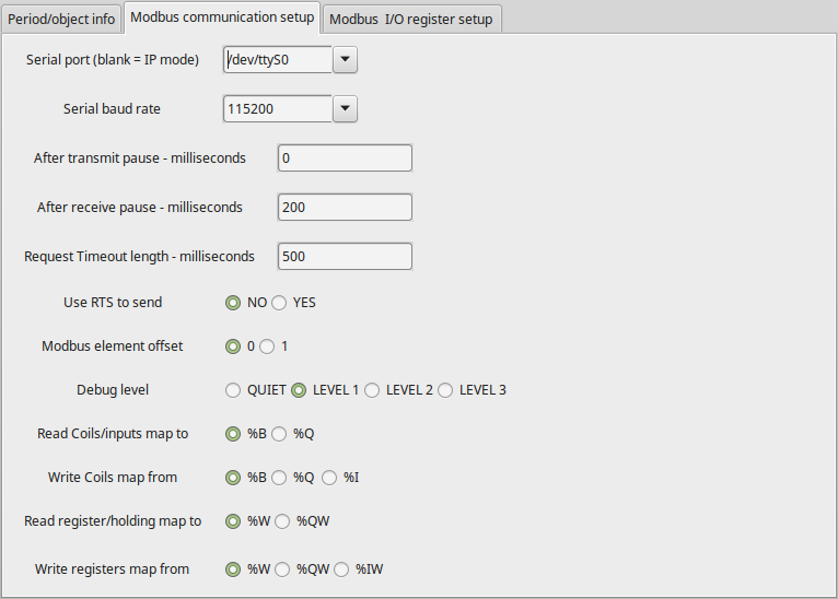 Comunication Setting